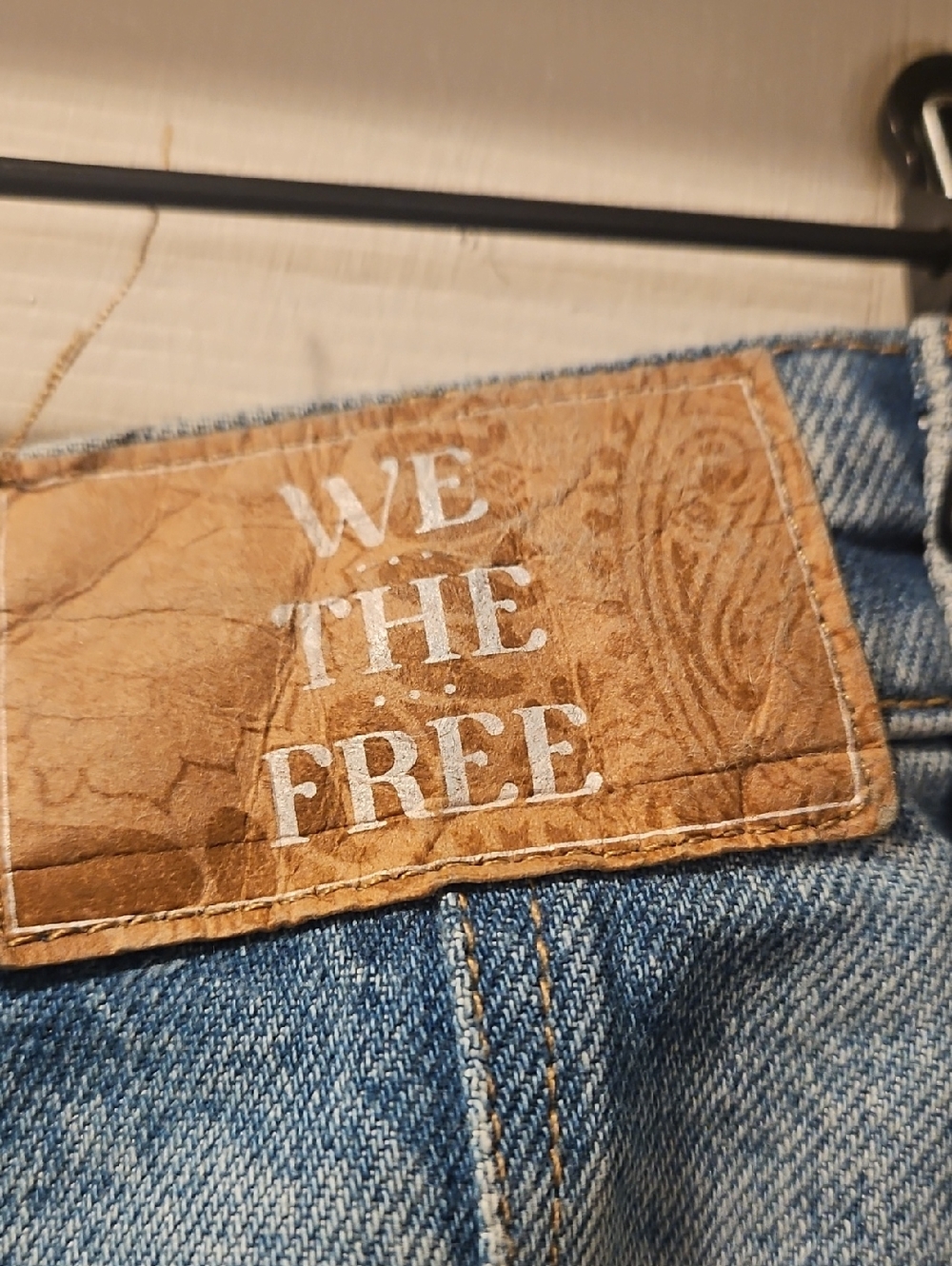 Free People Washed Blue Barrel Jeans - Picture 6 of 7